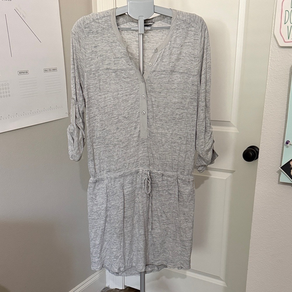 Vince Gray linen Henley Dress